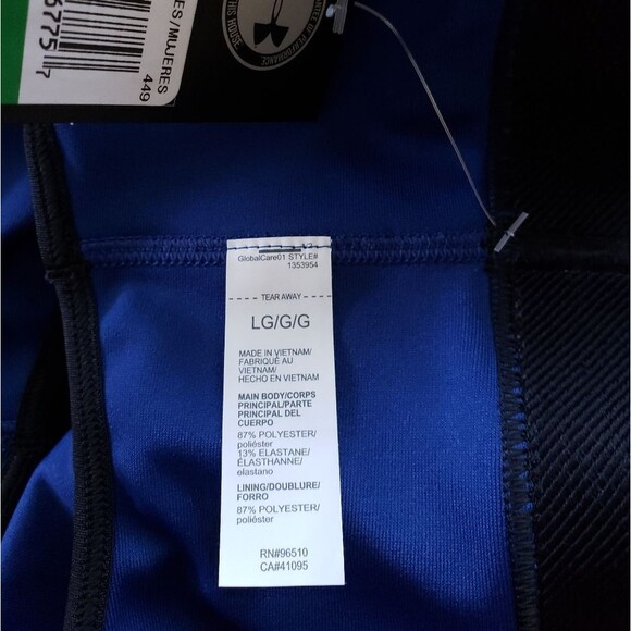 Armour Women's Mid Country Pride Sports Bra Large Blue Red Black White - Picture 10 of 12